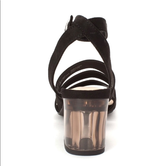 BAR III women’s raw fabric open toe black sandals/size 6 - Picture 5 of 11